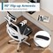Costway Ergonomic Office Chair with Adjustable Lumbar Support Rocking Backrest Armrests Black/White